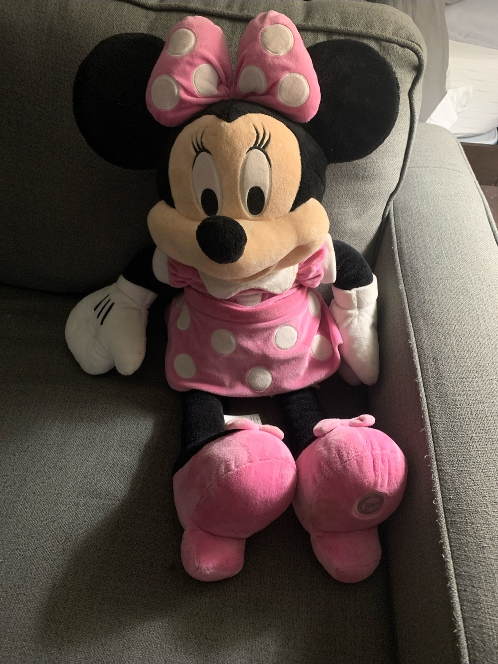 Disney Minnie Mouse Plush - Pink and White Polka Dot Outfit